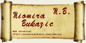 Miomira Bukazić vizit kartica